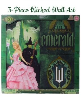 NIB Wicked 3-Piece Wall Art Set